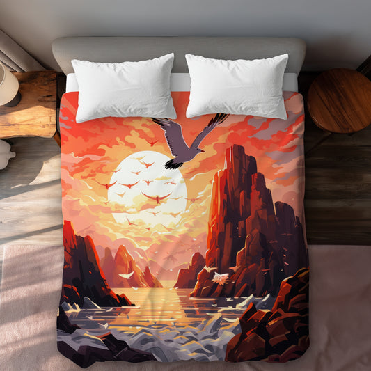 Isles of Omen Orange Duvet Cover | Stylish Home Decor