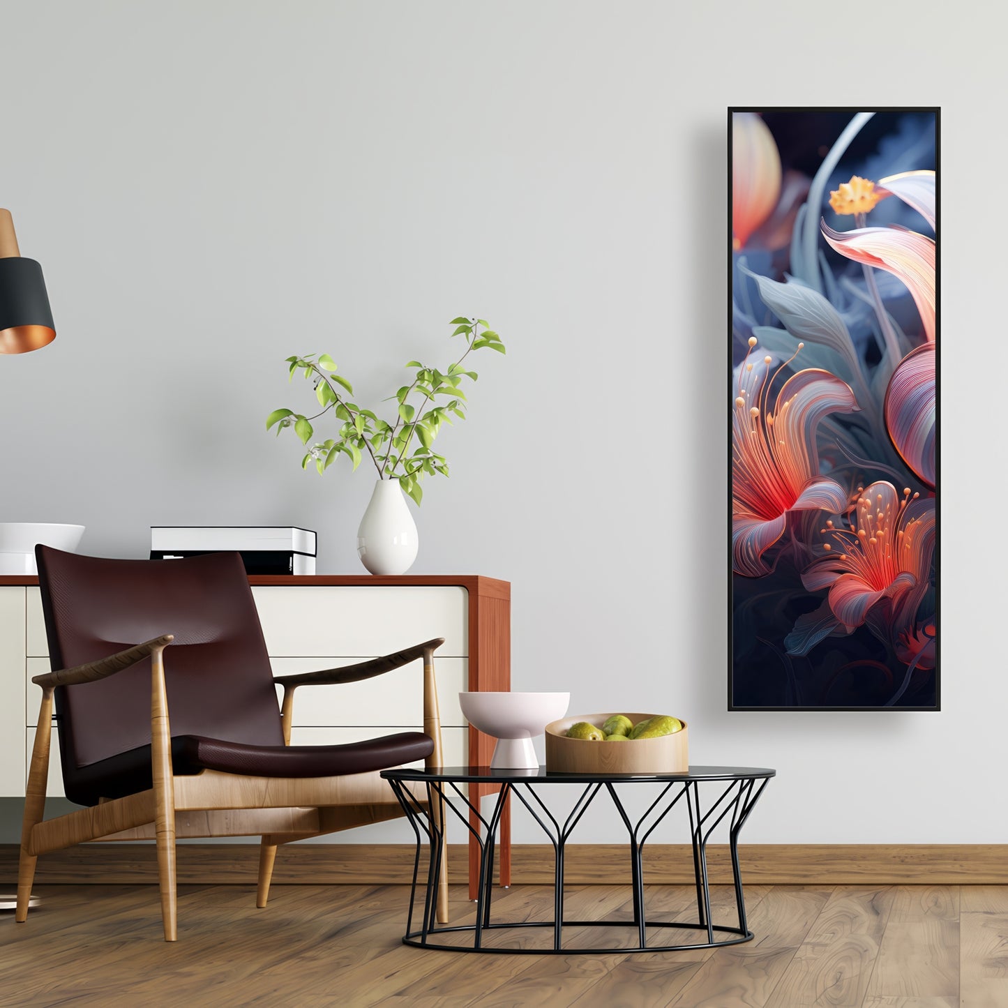 Astral bloom - Framed Canvas - Print on demand