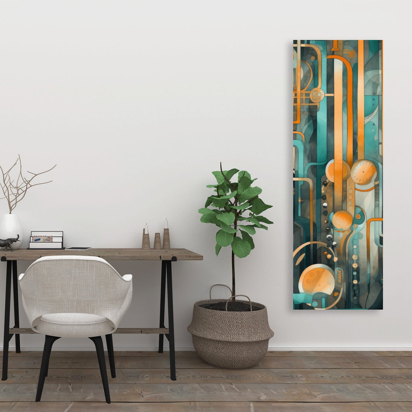 Astrological Machinery - Gold Canvas Home Decor for Elegance