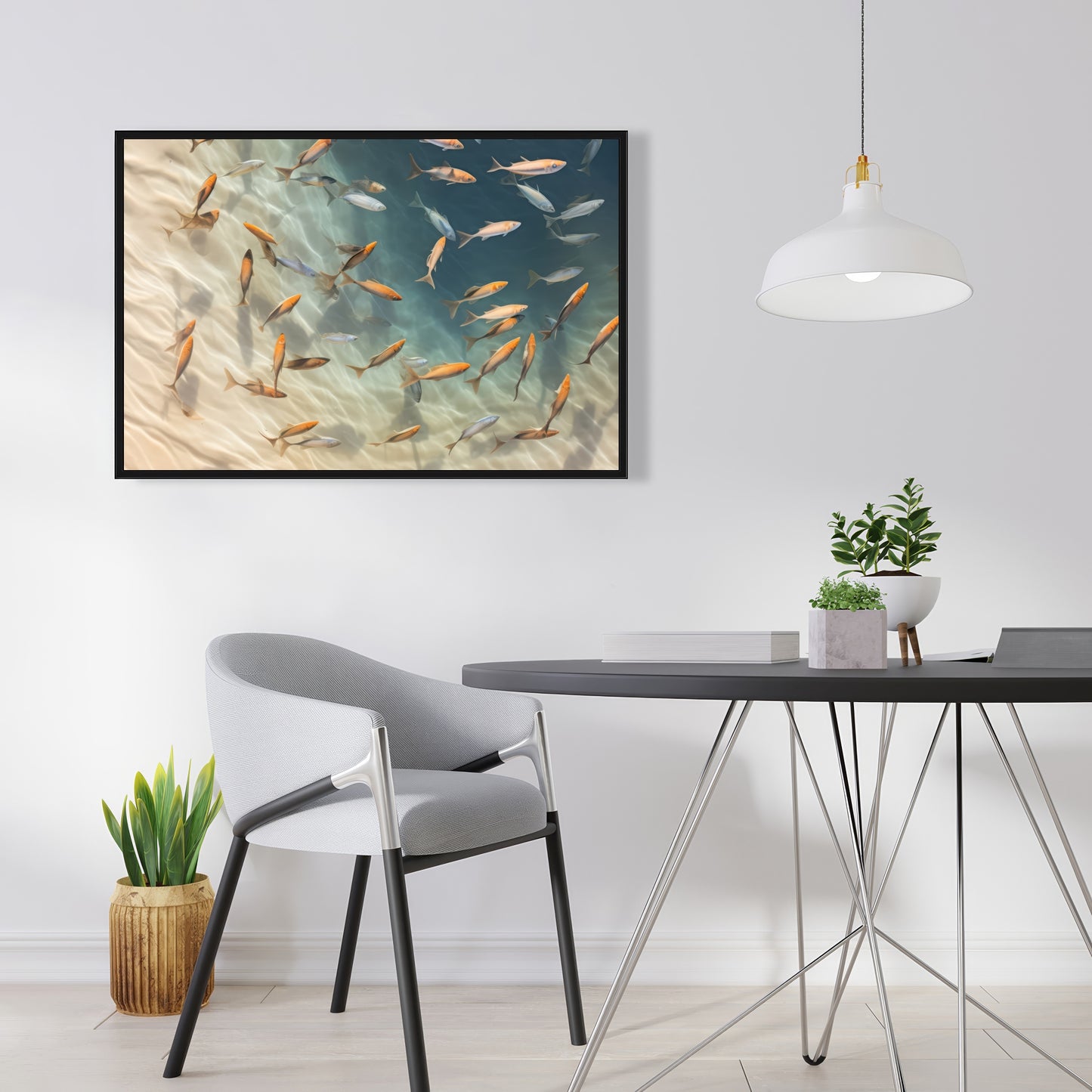 Away from the sand - 36"x36" Framed canvas