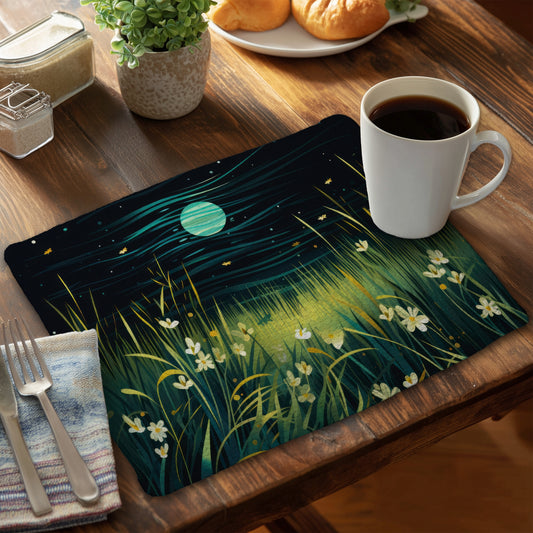 Windy Night - Braided Polyester Placemat for Home Decor