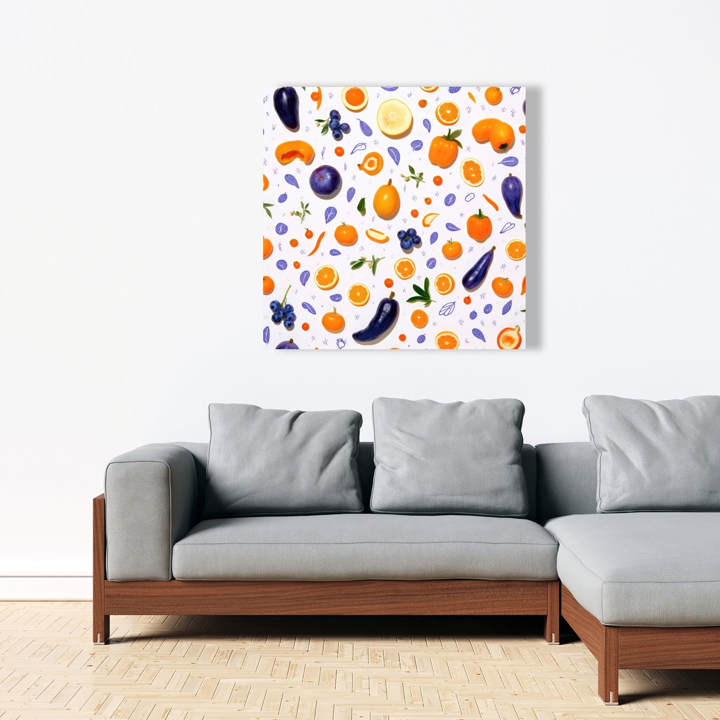 Orange and Purple Canvas - Vibrant Home Decor Art Piece