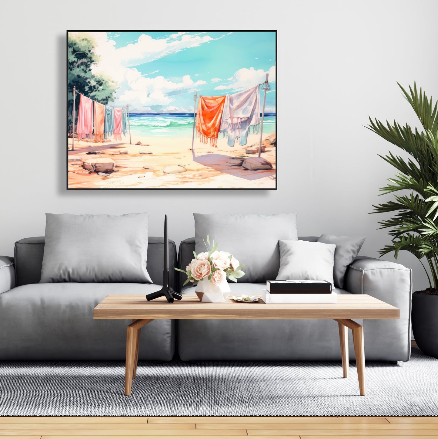 Sunny side - 36"x36" Framed canvas
