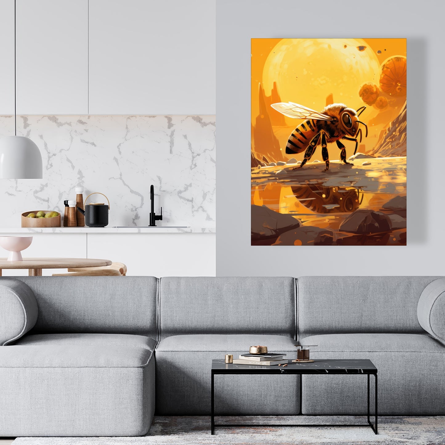 Bee world - 32"x32" Canvas