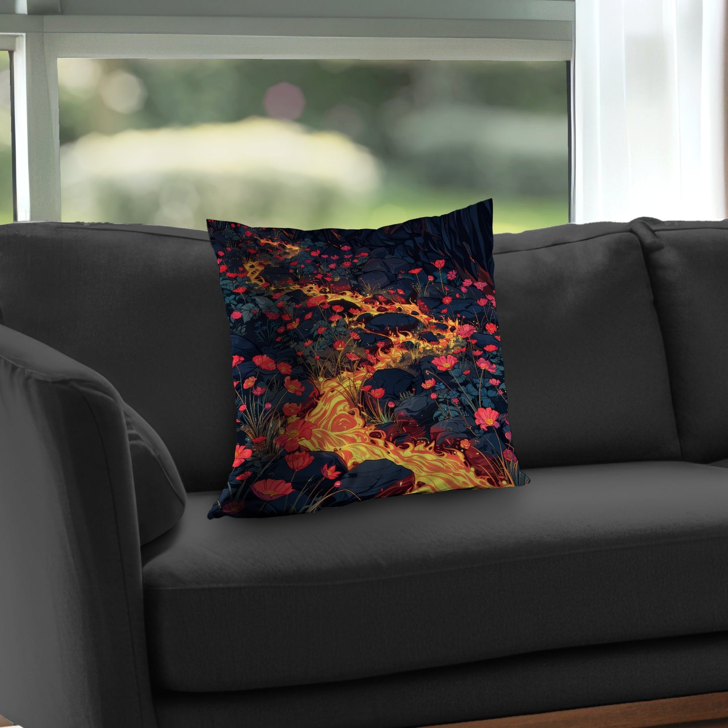 Dodging Nature Black Poly Twill Throw Pillow Insert | Home Decor