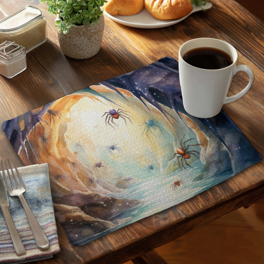 Dire Purple Braided Polyester Placemat for Home Decor