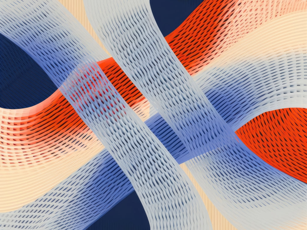 Abstract threading - Framed Canvas - Print on demand