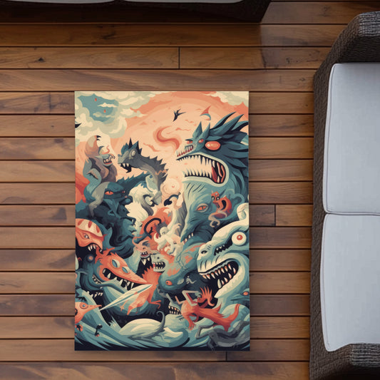 Before Time Orange Outdoor Area Rug - Stylish Home Decor