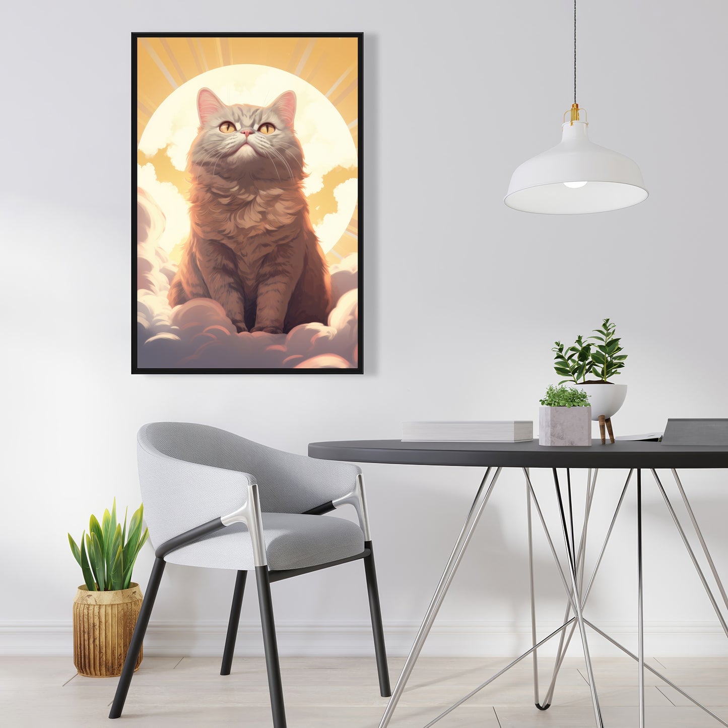 Intangible purr - 36"x36" Framed canvas