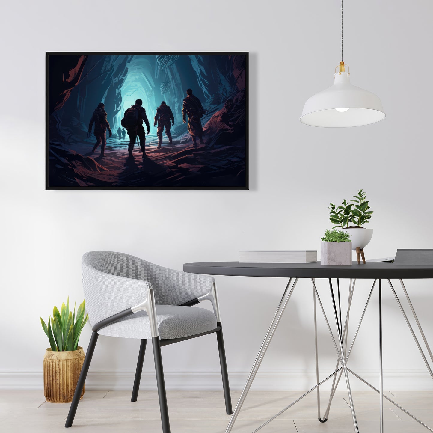 Secret Society - Purple Framed Canvas Home Decor Art