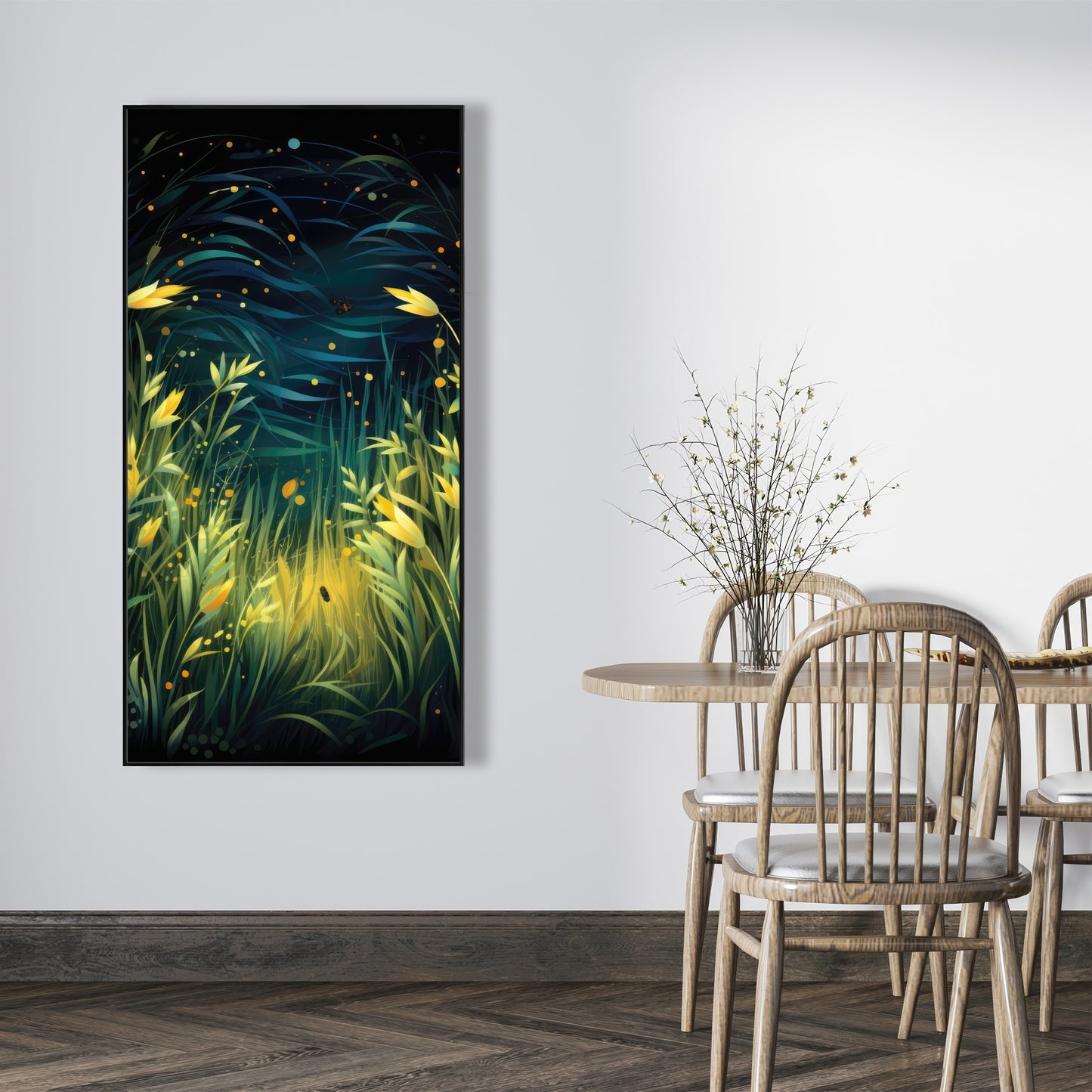 Lit plains - 36"x36" Framed canvas