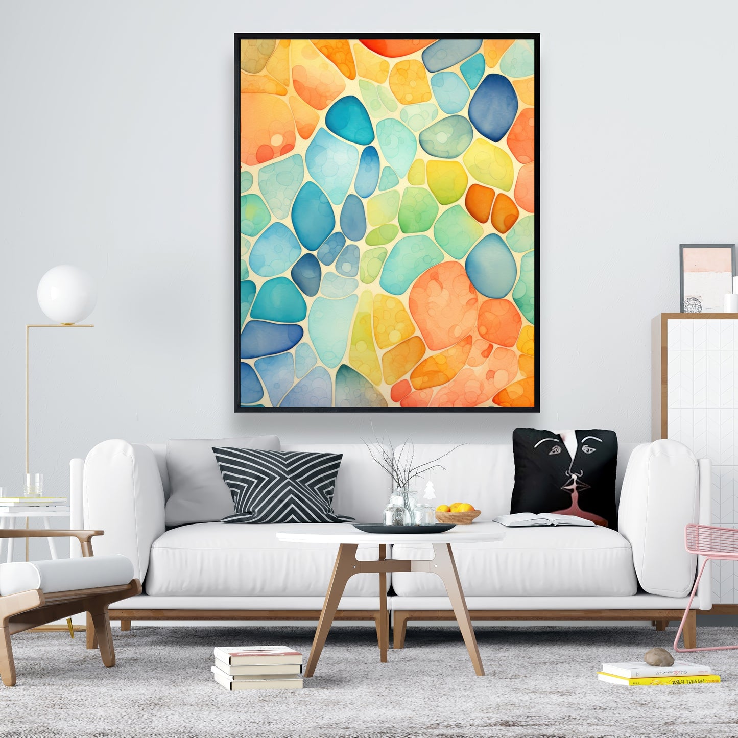 Blobs - Framed Canvas - Print on demand