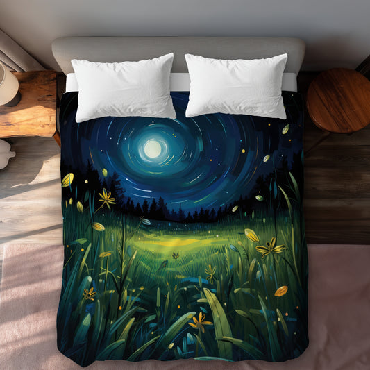 Between grass blades Blue duvet cover | Home decor essentials