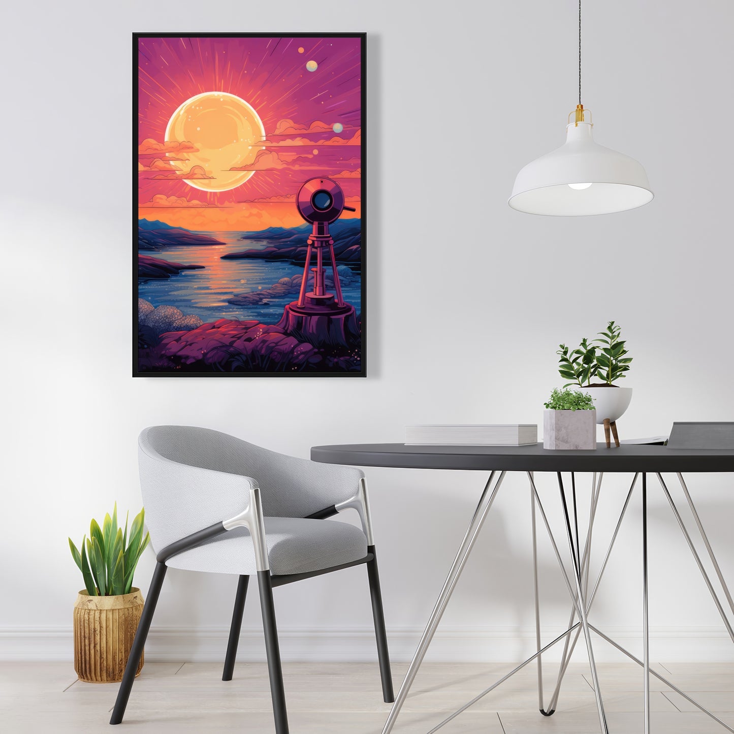 Measure the calm - 36"x36" Framed canvas