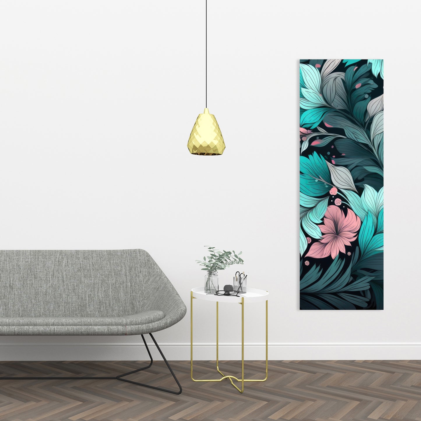 Neon leaves - 32"x32" Canvas