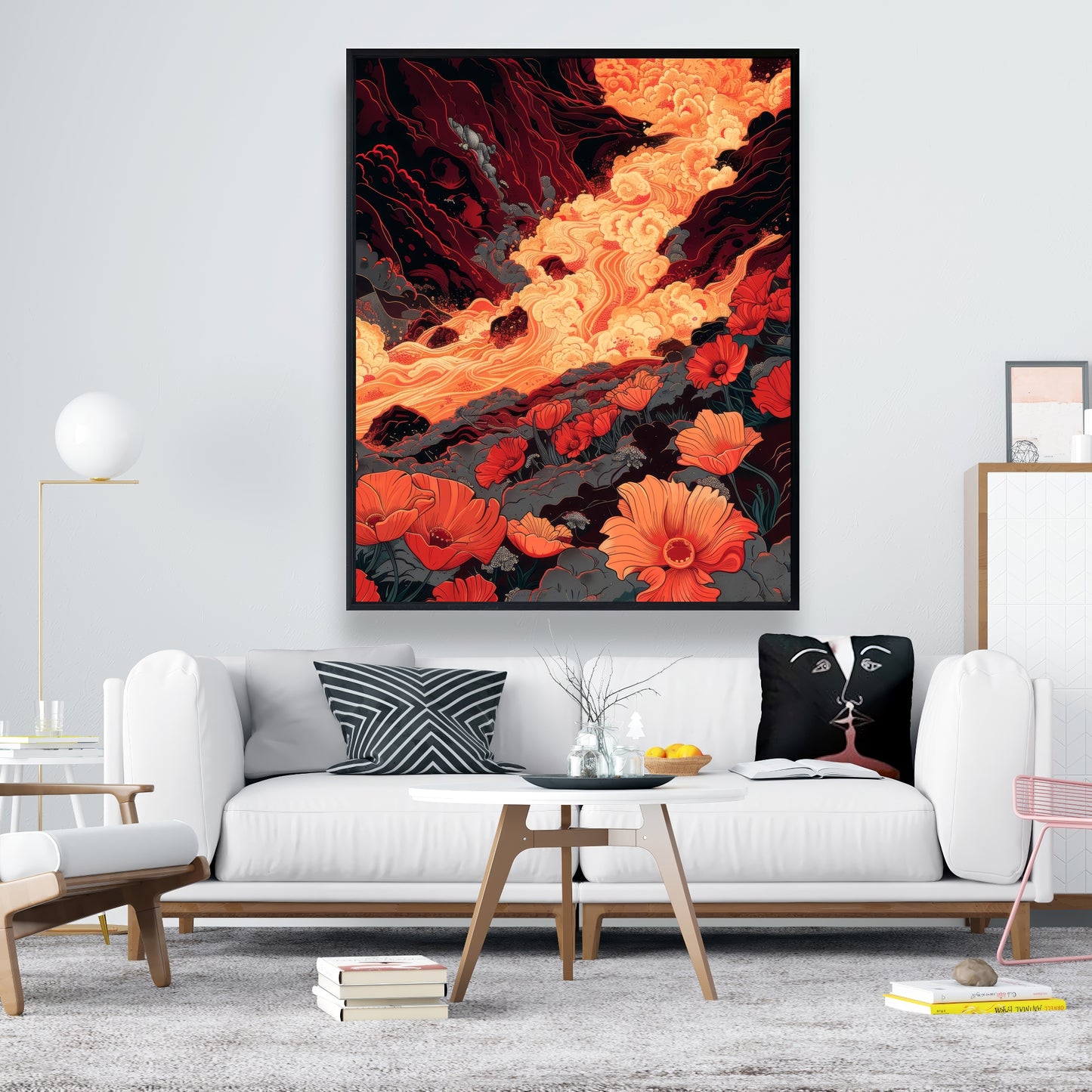 The big burn - 36"x36" Framed canvas