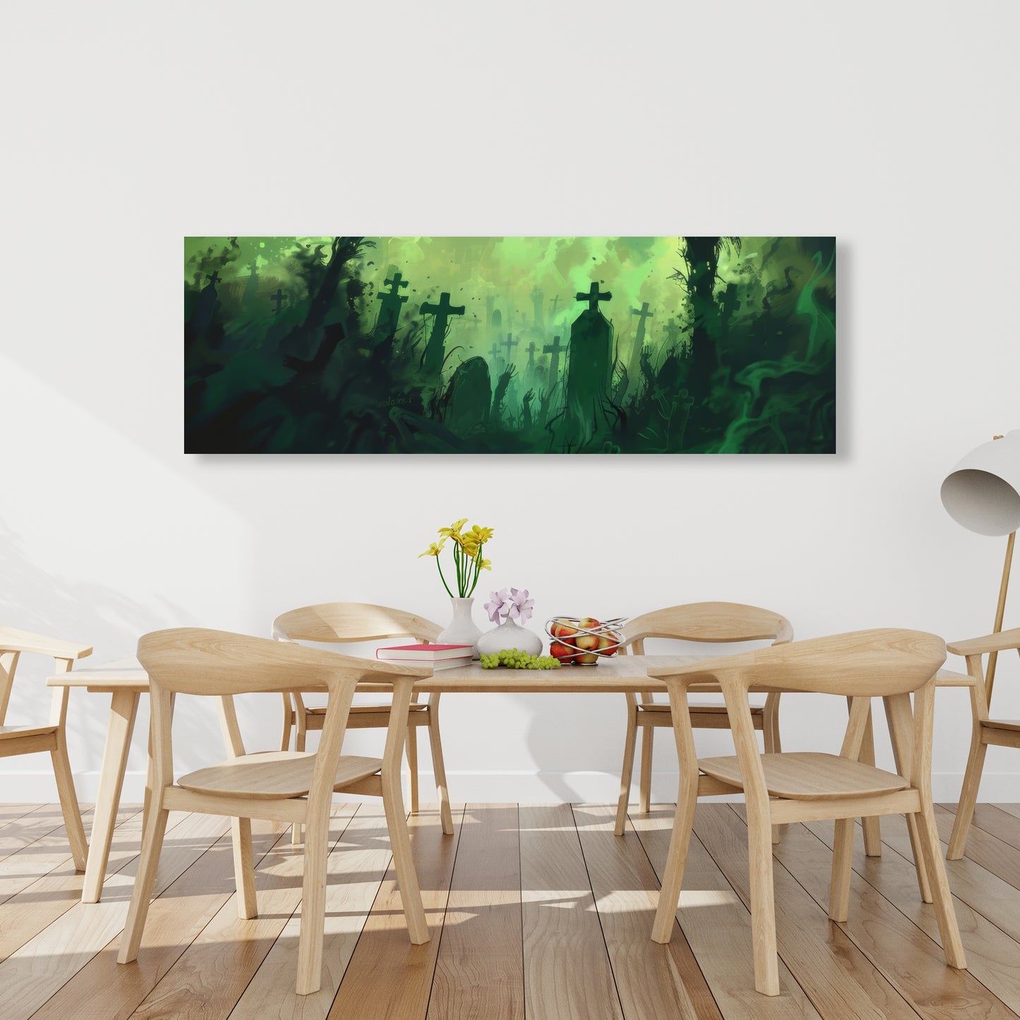 Reaching Hell - Black Canvas Home Decor Art for Modern Spaces
