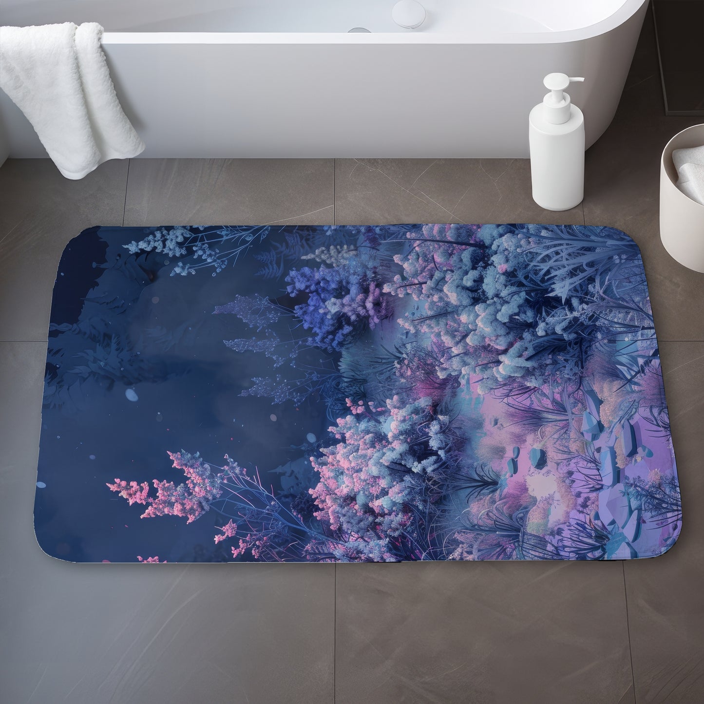 Cold Night Blue Bath Mat for Cozy Home Decor | Soft & Stylish