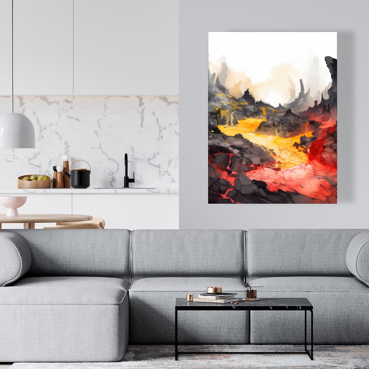 Hot and flowing - Red Canvas Art for Home Decor
