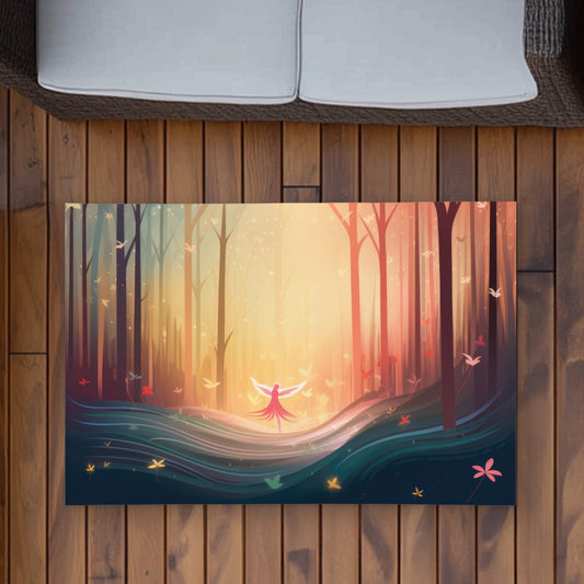 Enchanted Coral Outdoor Area Rug | Stylish Home Decor