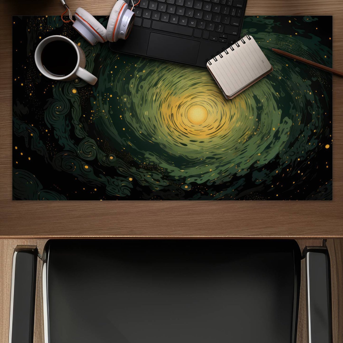 Swirling gases - Yellow gaming mat for home decor | Stylish Design