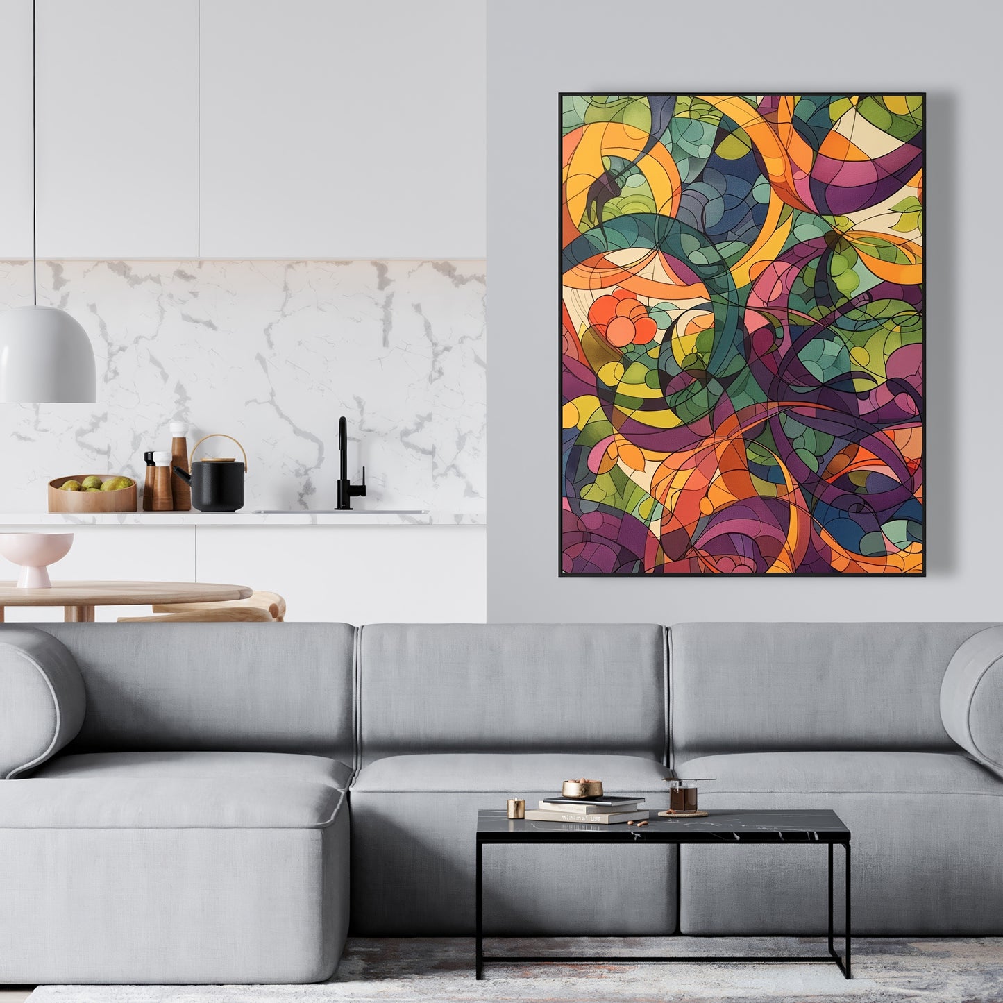 Converge - 24"x24" Framed canvas