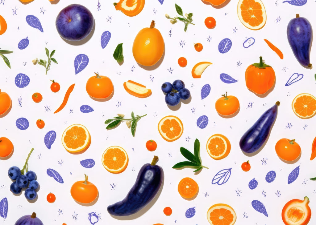 Orange and Purple Indoor Outdoor Door Mat - Home Decor