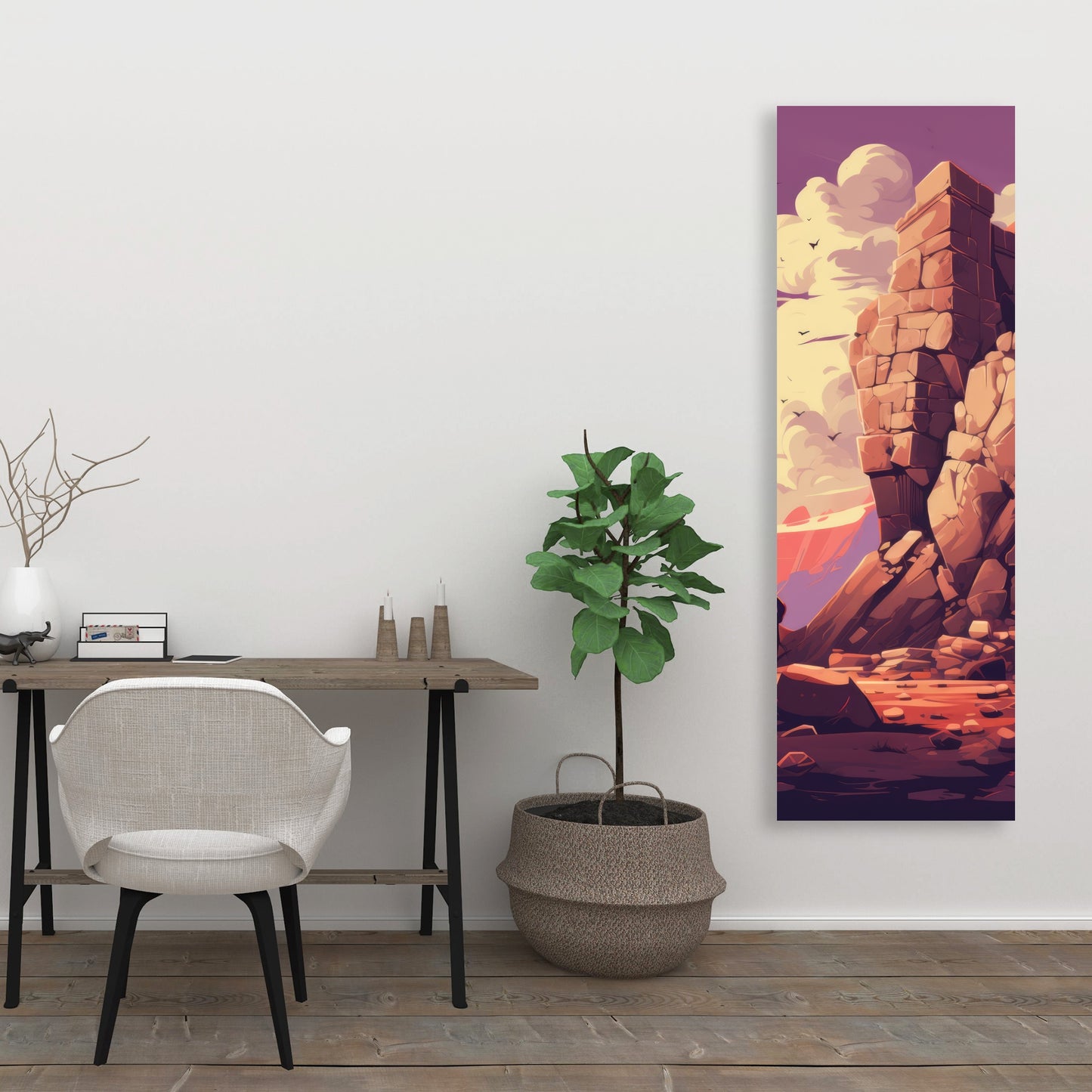 Standing Above - Coral Canvas Art for Elegant Home Decor
