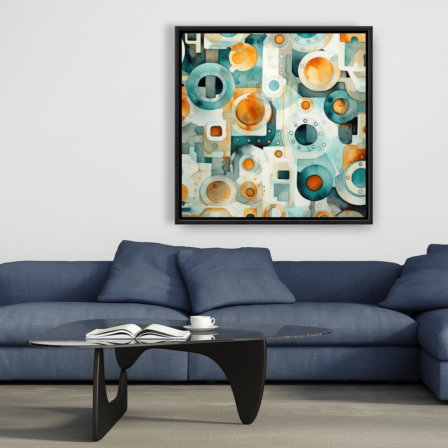 Decomposed porthole - 36"x36" Framed canvas