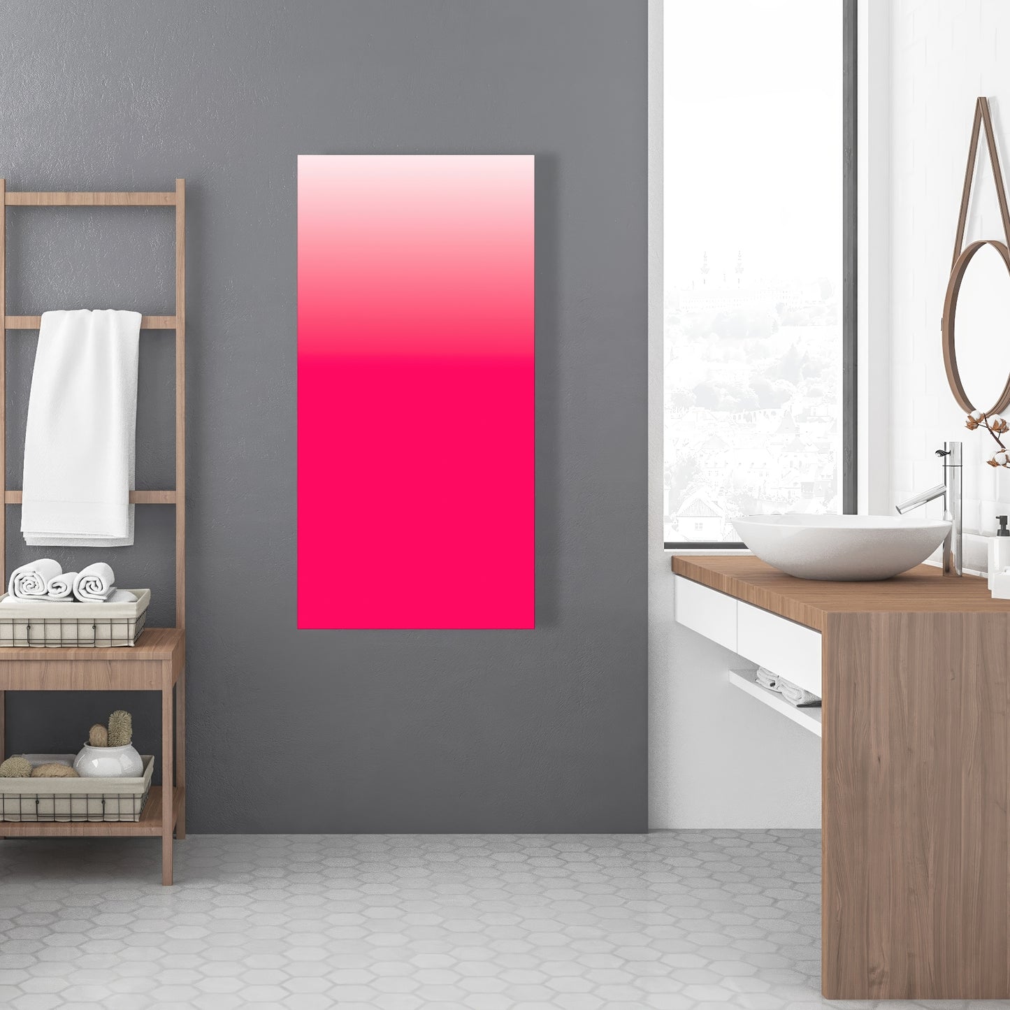 Delicate Magenta Gradient - Pink Canvas for Home Decor | Art