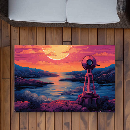 Mesurez le calme - Tapis d'extérieur jaune pour la décoration intérieure