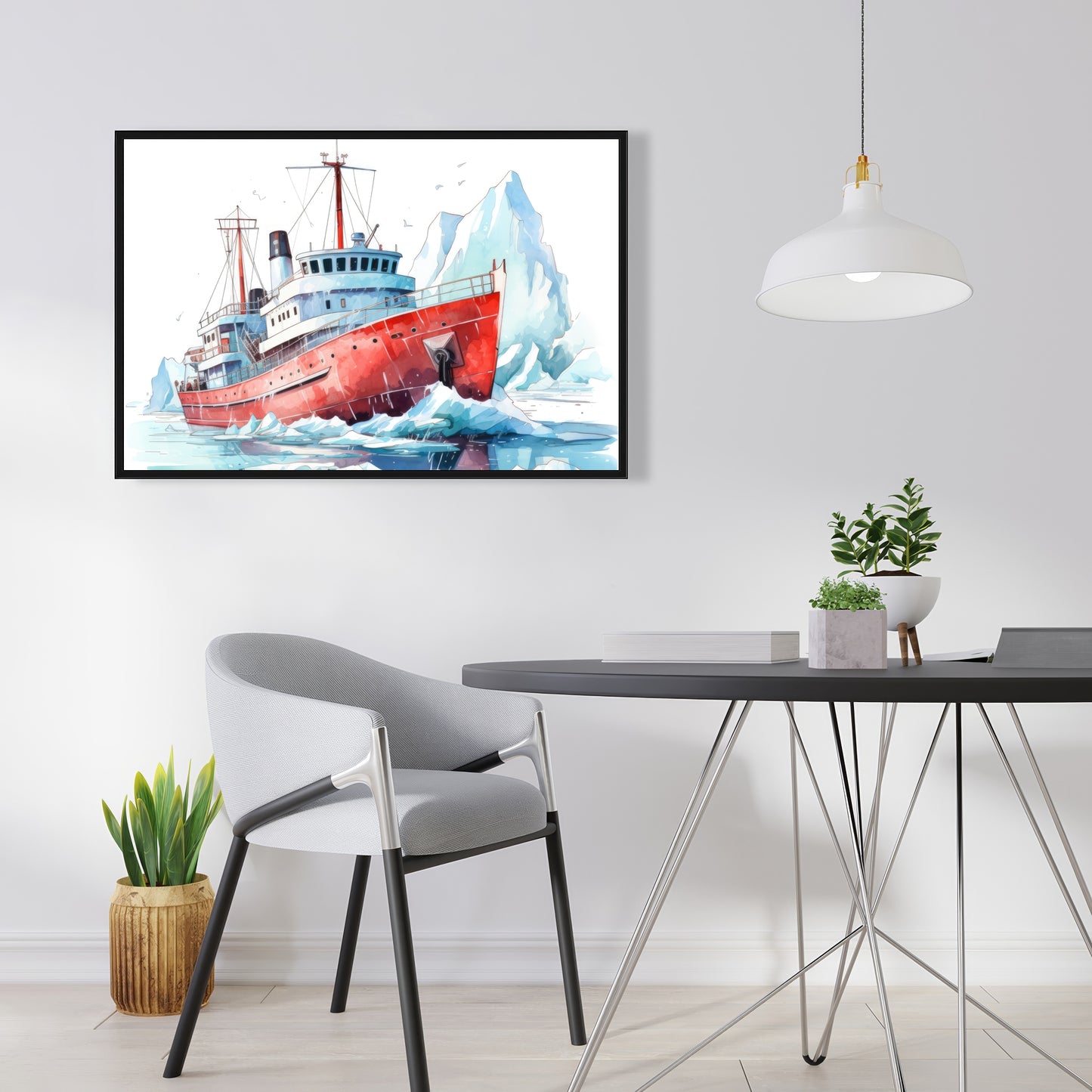 Breaking the ice - 36"x36" Framed canvas