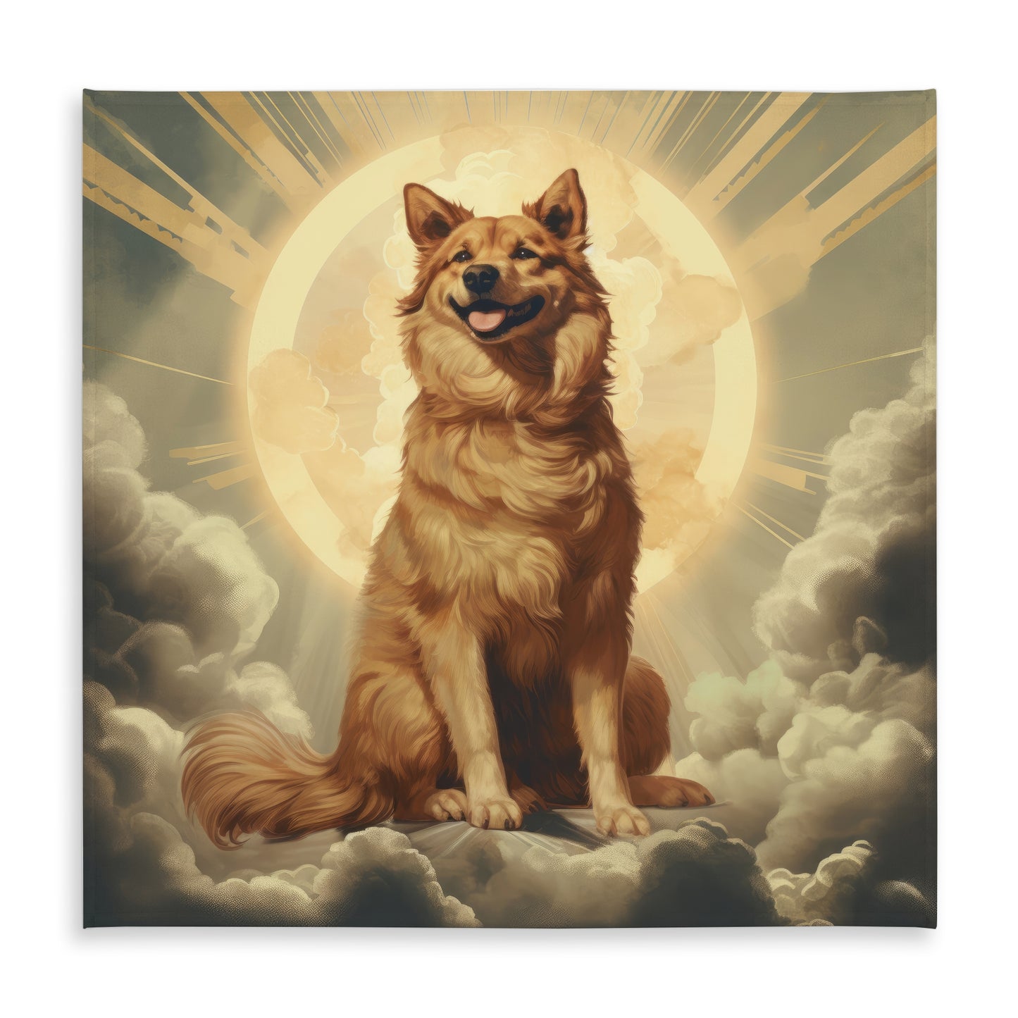 Man's Best Angel White Tablecloth - Indoor Outdoor Home Decor