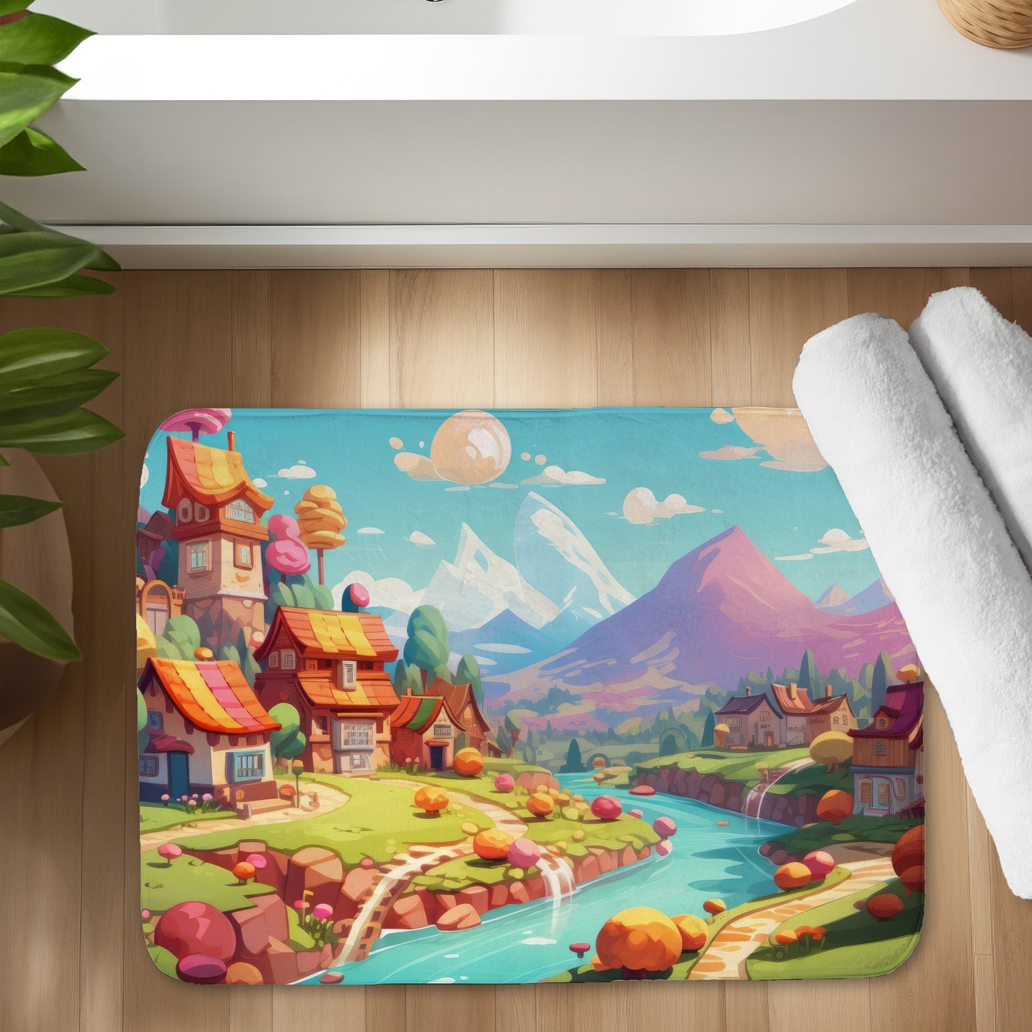 Sweet town - 17"x24" Bath mat