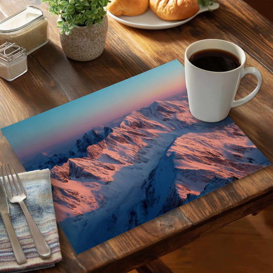 Sunny Peaks Orange Polyester Placemat | Stylish