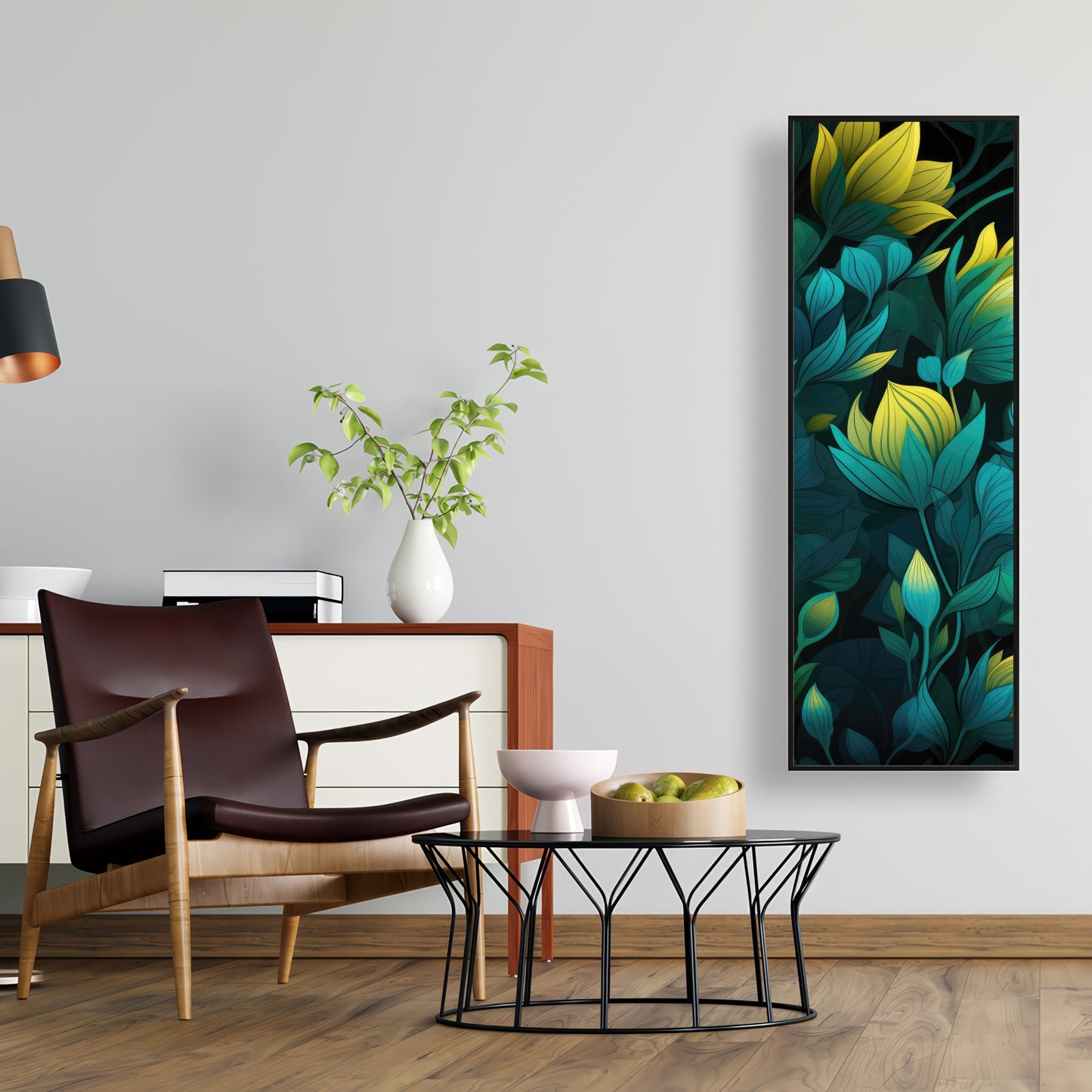 Intense Bloom - Yellow Framed Canvas for Home Decor