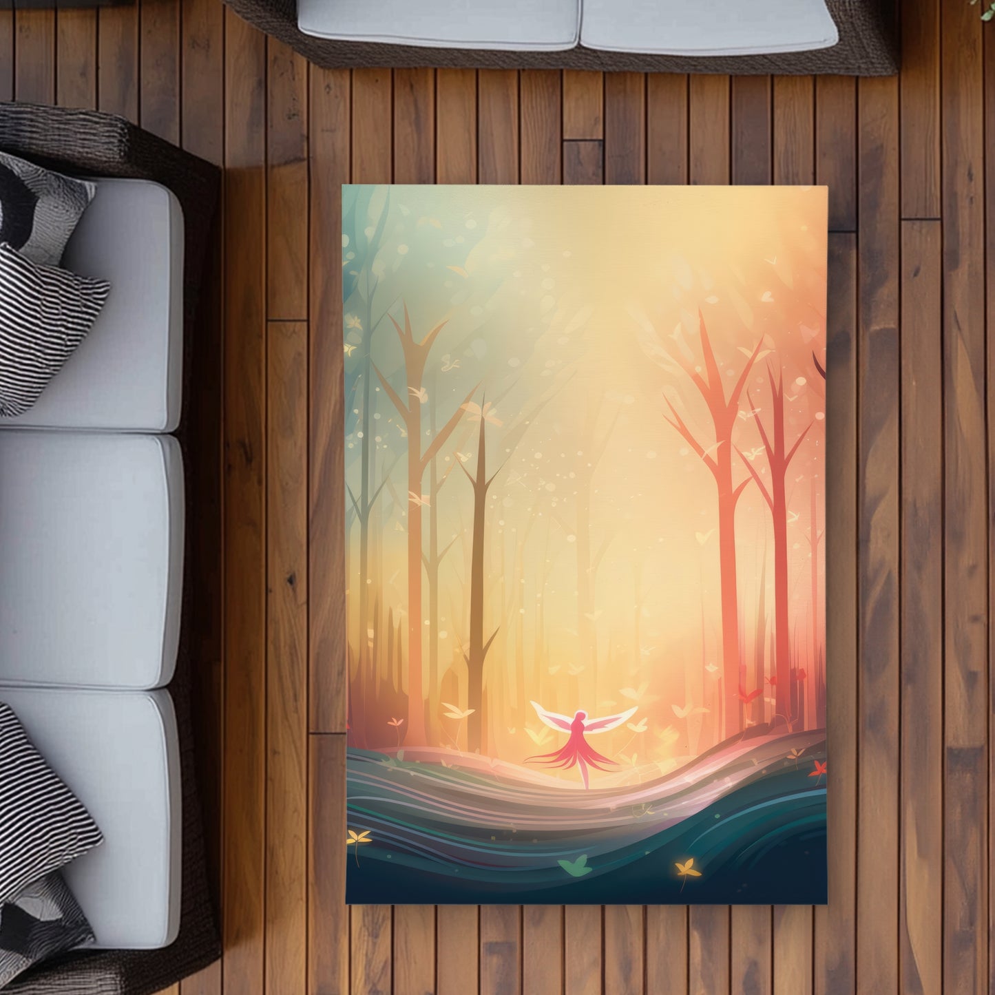 Enchanted Coral Outdoor Area Rug | Stylish Home Decor