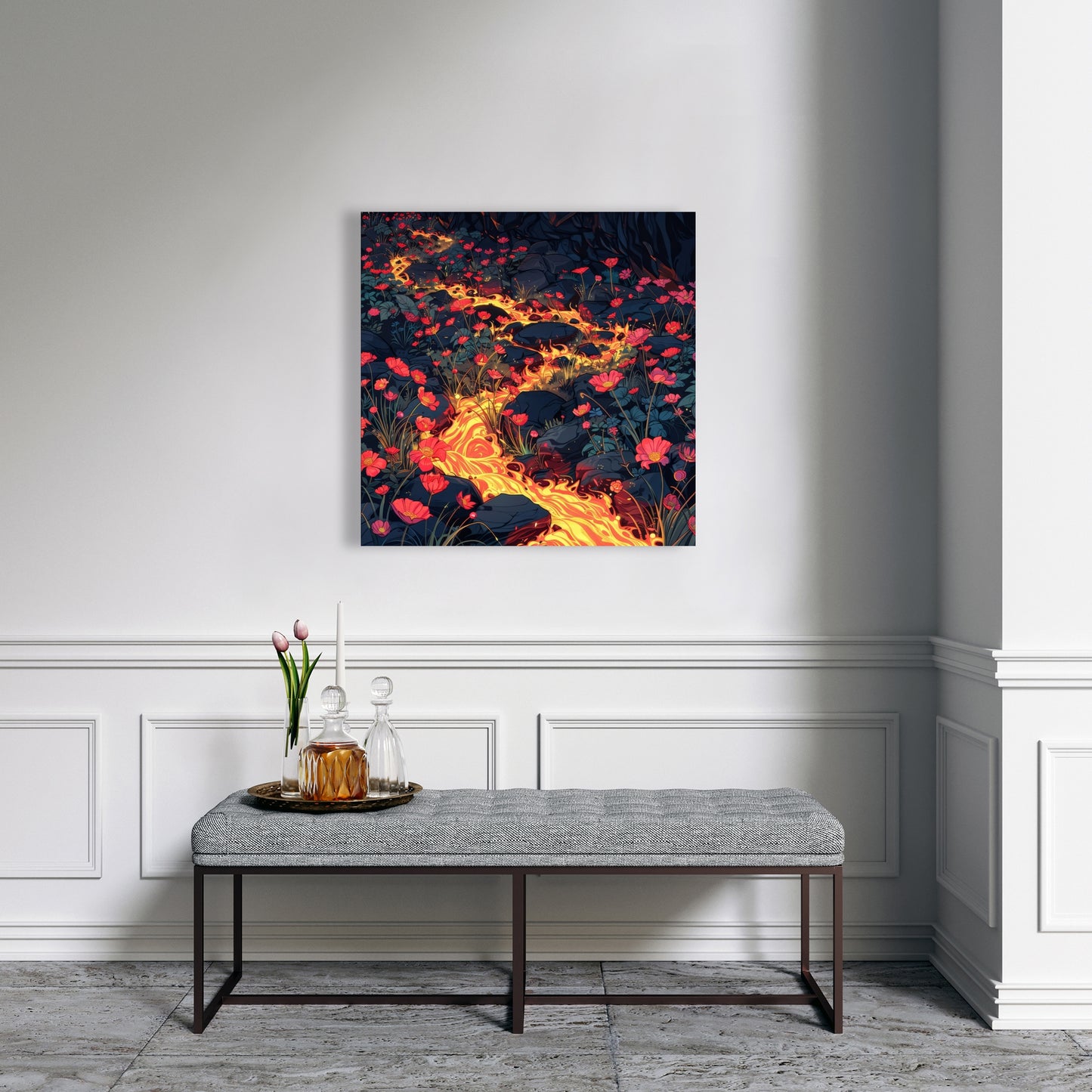 Dodging nature - 32"x32" Canvas