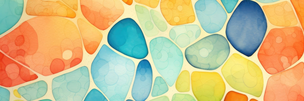 Blobs - Framed Canvas - Print on demand