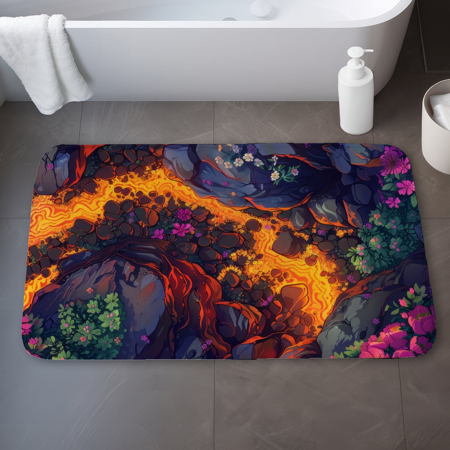 Hot river - 17"x24" Bath mat