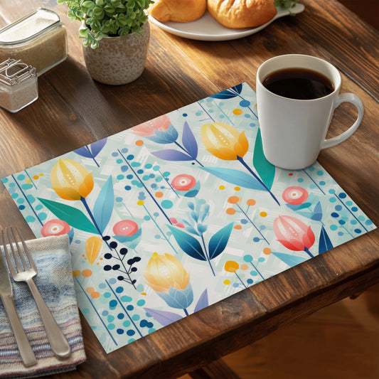 Calming Scents Turquoise Polyester Placemat | Home Decor