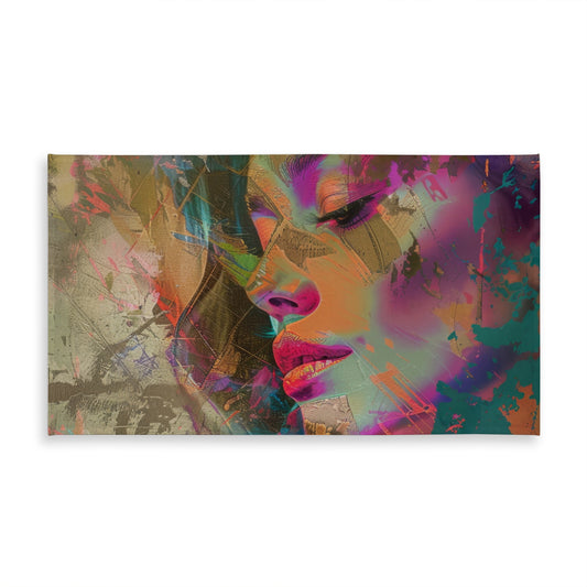 Grunge Look Coral Indoor-Outdoor Tablecloth for Home Decor