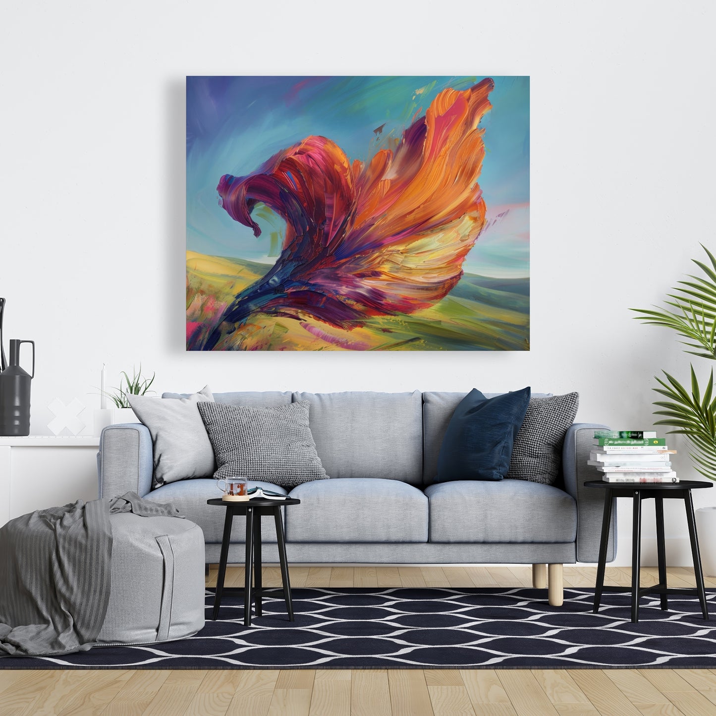 The Leaf - Red Canvas Art for Stylish Home Decor