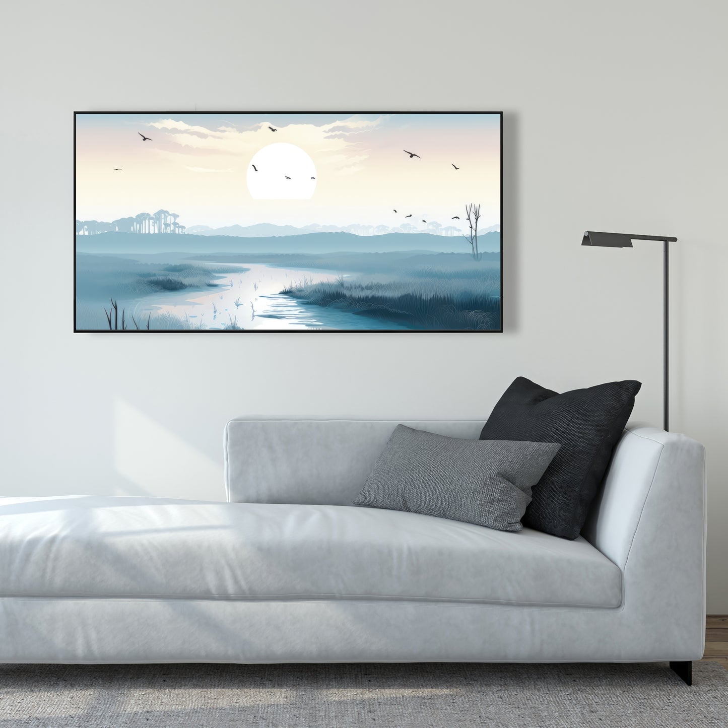 The Marsh - Beige Framed Canvas for Elegant Home Decor