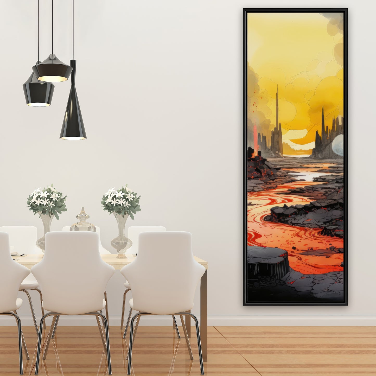 Charred - 36"x36" Framed canvas