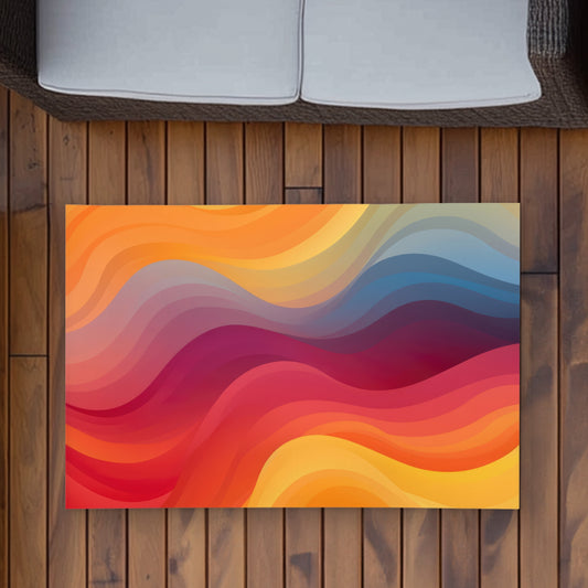 Cloudy Sky Blue Outdoor Area Rug for Home Decor | Stylish Design