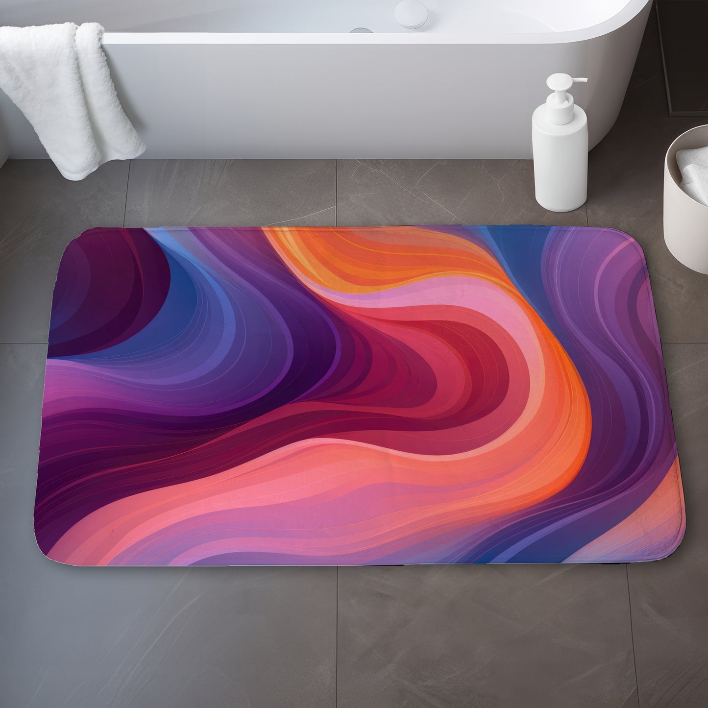 Purple Haze Bath Mat - Stylish Home Decor for Your Bathroom