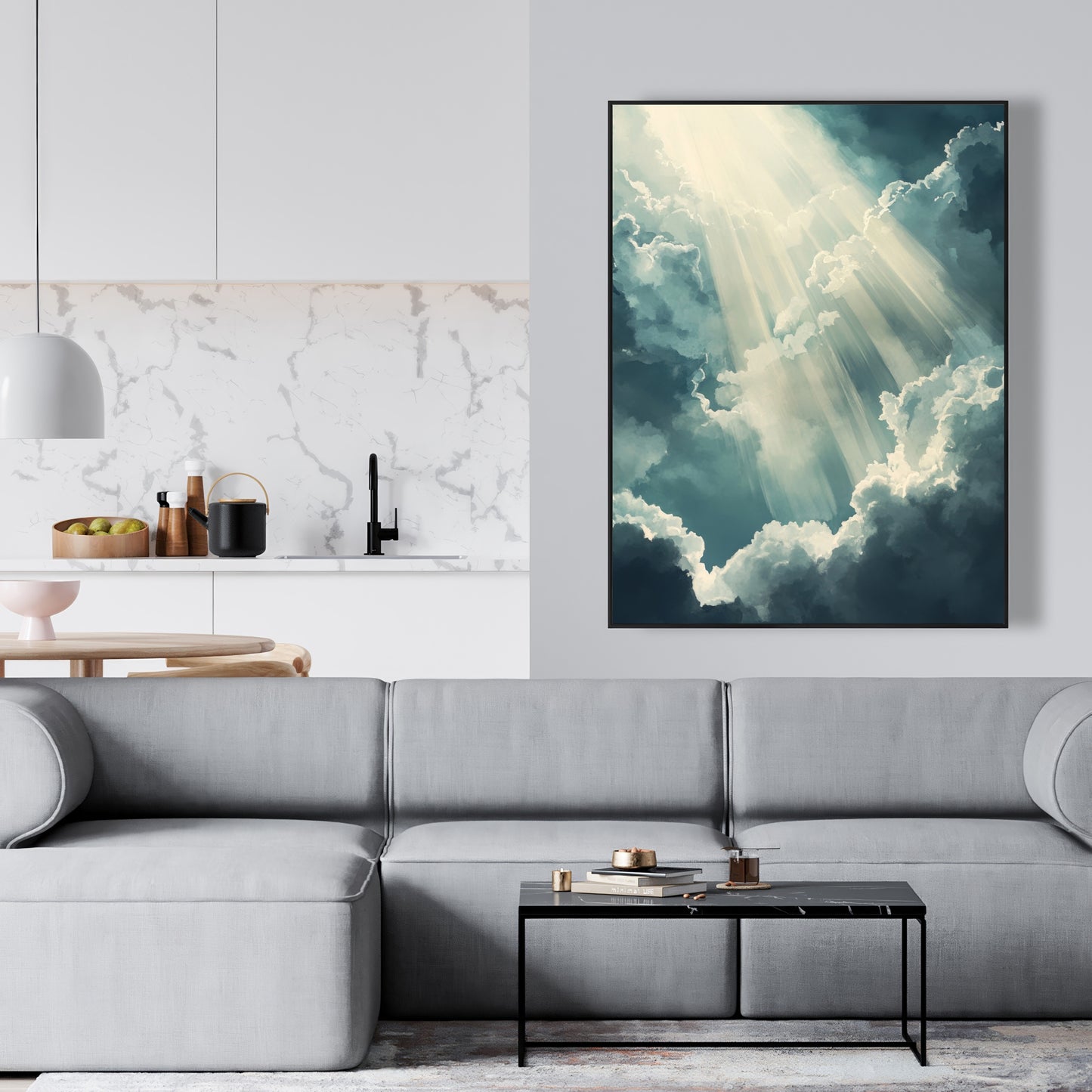 Beam of light - 36"x36" Framed canvas