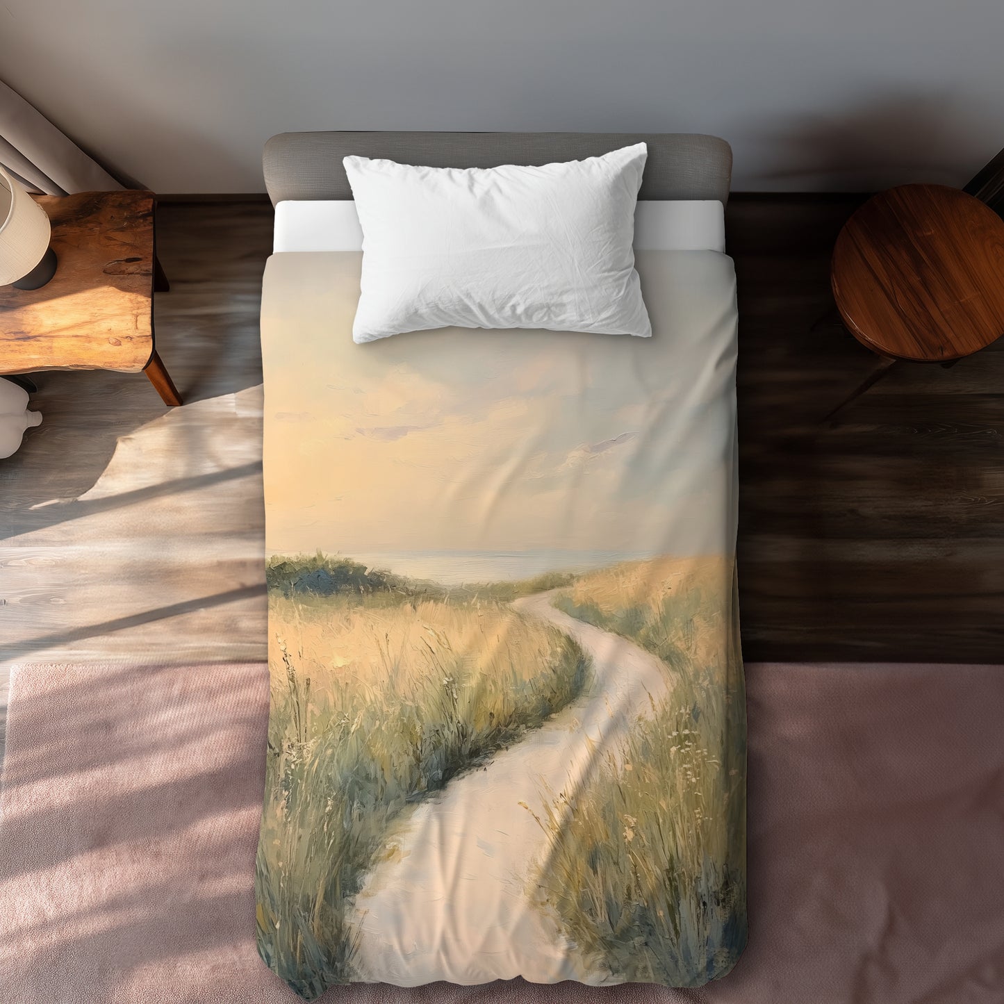 Soft Breeze Green Duvet Cover | Elegant Home Decor Solution