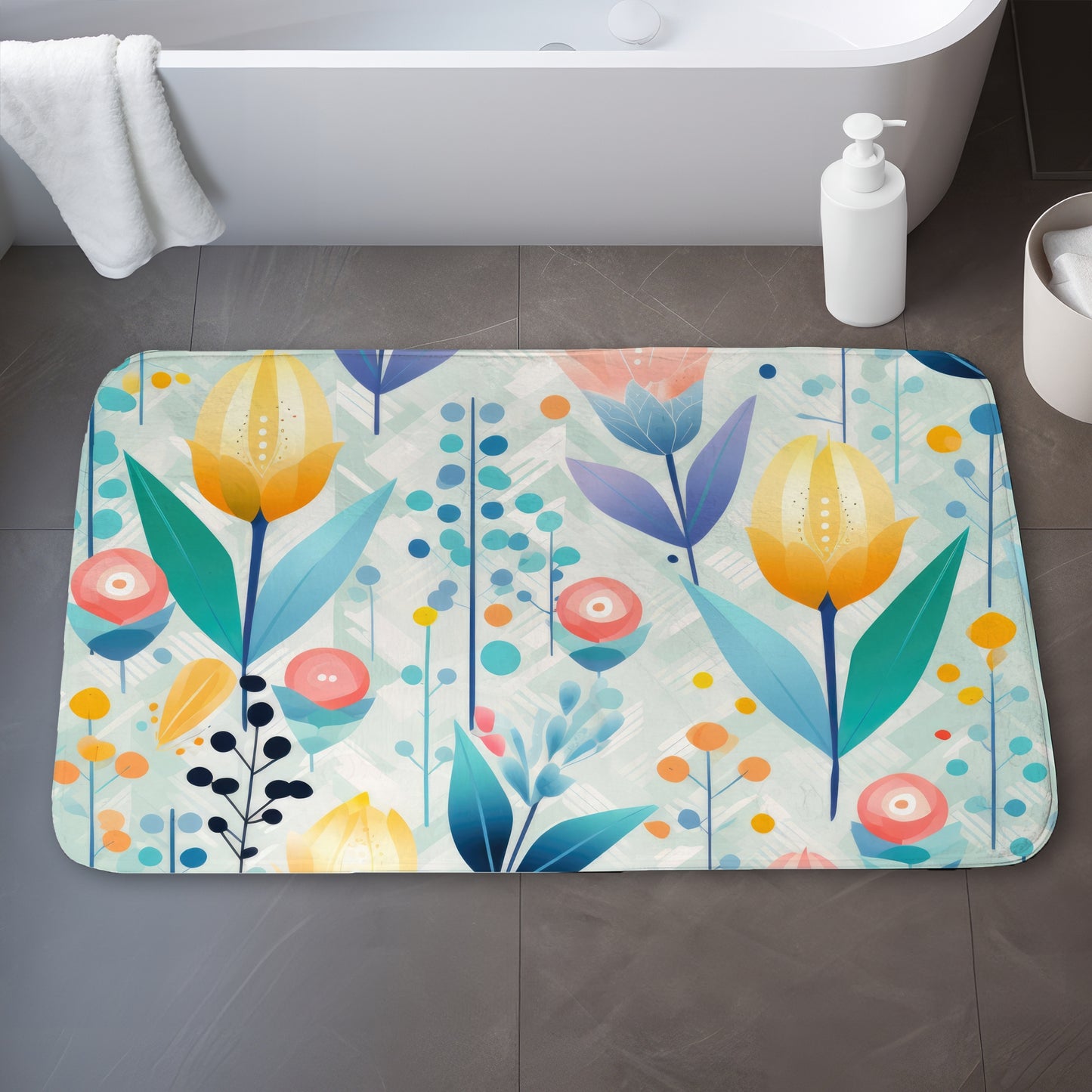 Calming Scents Orange Bath Mat for Home Decor | Soft & Stylish